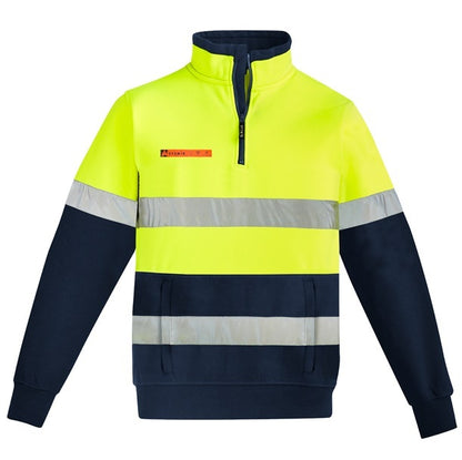 Syzmik ZT150 Mens Orange Flame HRC 2 Hoop Taped 1/4 Zip Brushed Fleece