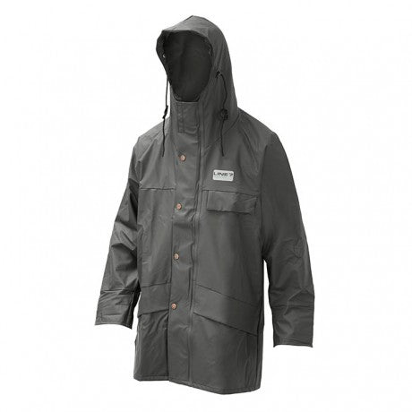 Line7 SL7W19401M Aqua Dairy Mens Jacket - Olive green waterproof workwear jacket with hood