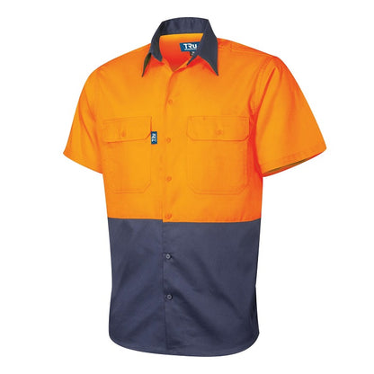 Tru Workwear DS2165 Lightweight Vented S/S Hi-Vis Drill Shirt