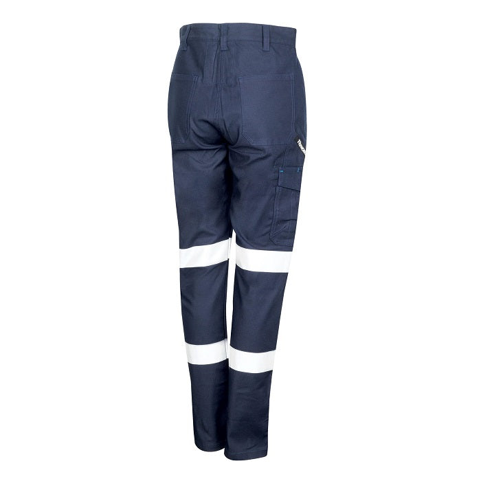 TRu Workwear DTW1170T2 Womens Midweight Cotton Stretch Cargo Trousers With Biomotion Reflective Tape