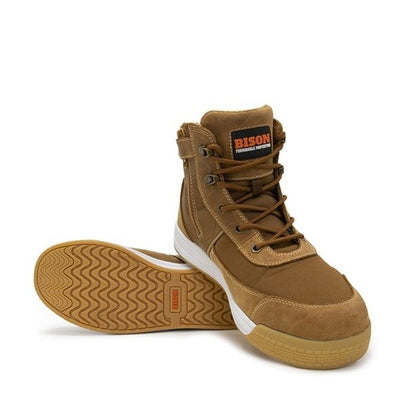 Bison DUNEBR Dune Low Cut Zip Side Safety Boots