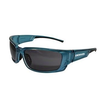 Maxisafe EDE309 Denver Smoke Safety Glasses Blue Frame