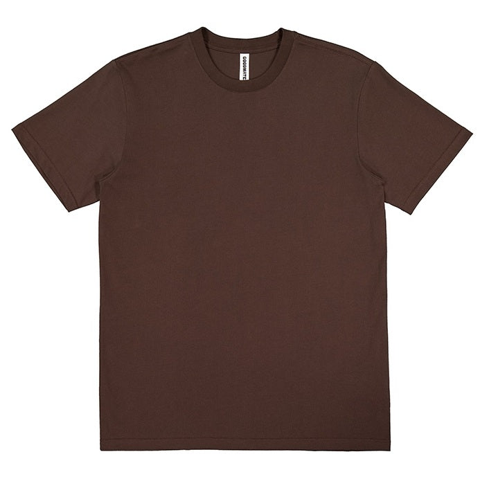 Plain brown t-shirt on a white background