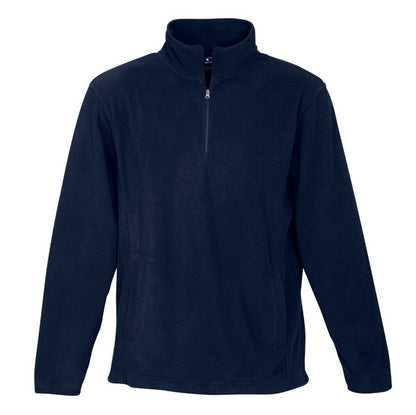 Mens navy lightweight warm easy care everyday jumper Biz Collection F10510 Mens Trinity Fleece 1/2 Zip Pullover