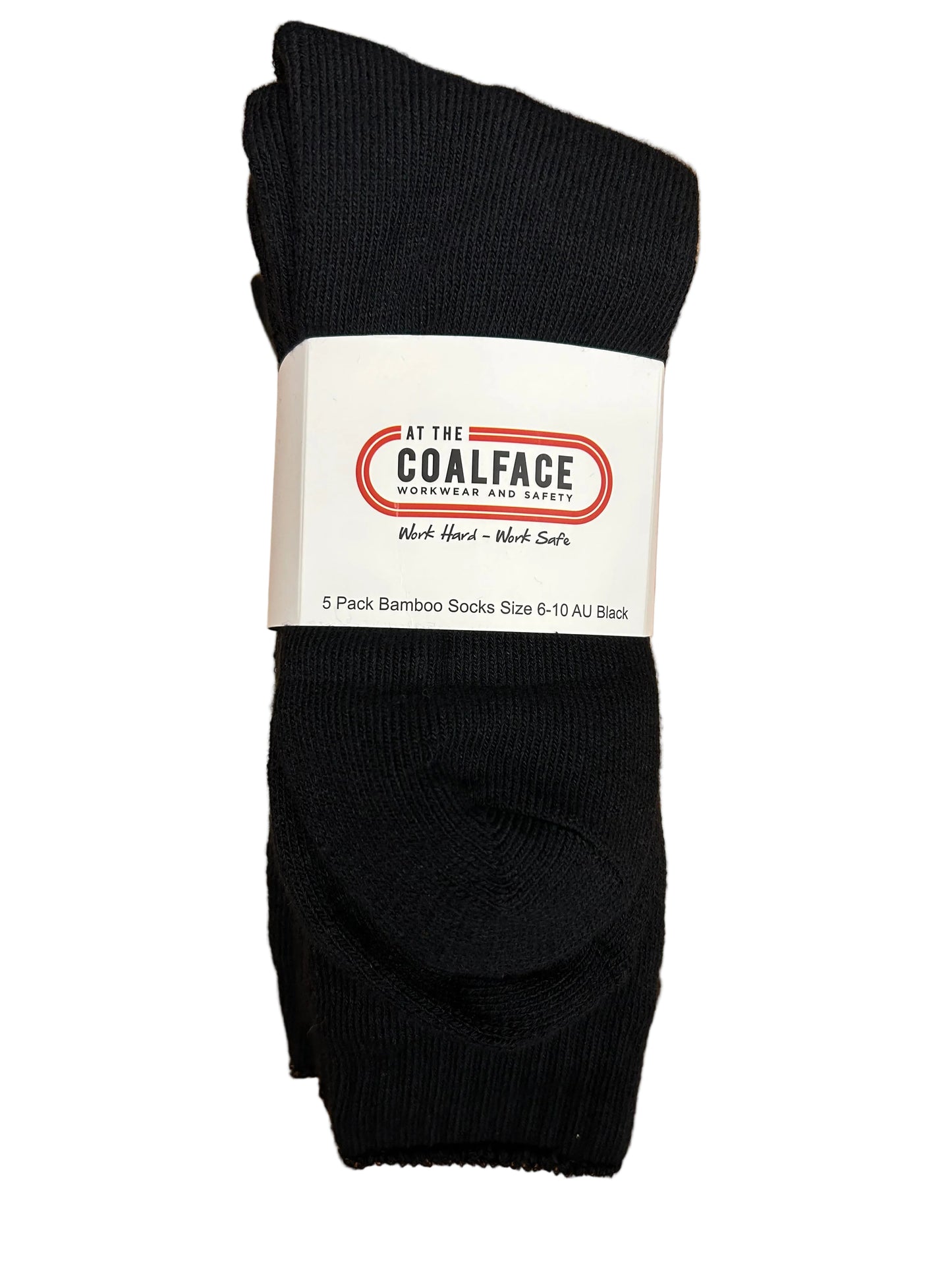 FAC ATC009/5 ATCF Heavy Bamboo Work Socks Black 6-10 - 5 Pack