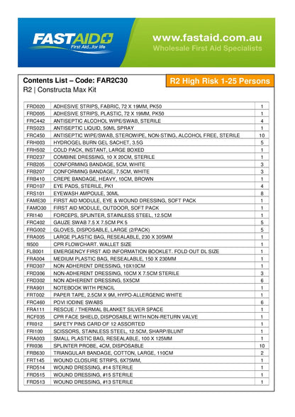FastAid FAR2C30 R2 | Constructa Max Kit Soft Pack