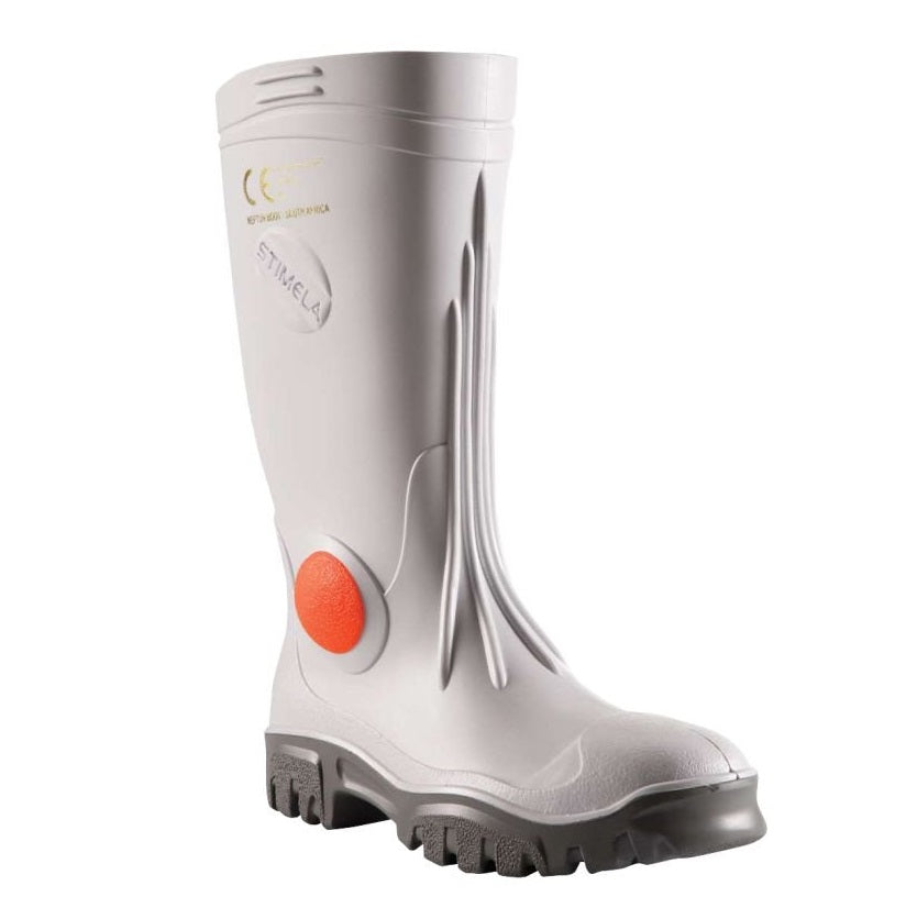 Slip resistant Maxisafe FWG901 Stimela Executive White Safety Gumboots