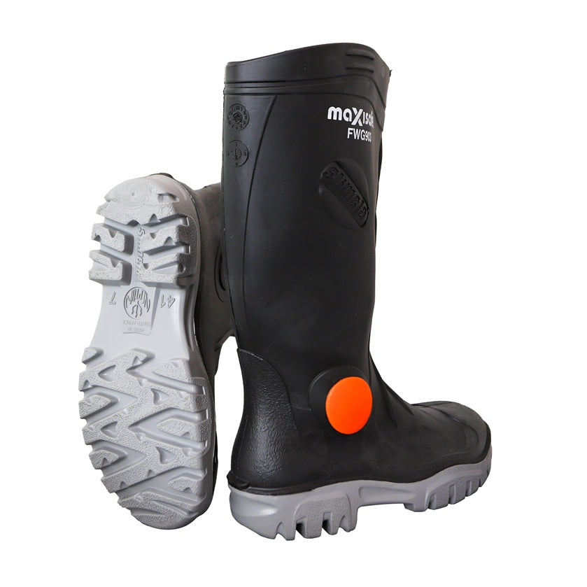 Black steel toe Maxisafe FWG903 Safety Toe and Midsole Gumboot