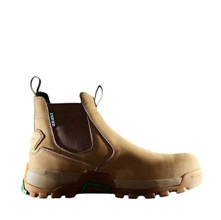 FXD WB-4 Nitrolite Slip On Work Safety Boots - FXD men's black wheat colour safety boots