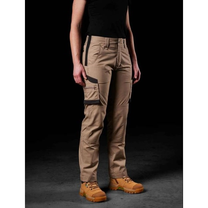 FXD WP-7W Womens Stretch Ripstop Work Pants - Khaki - Side View