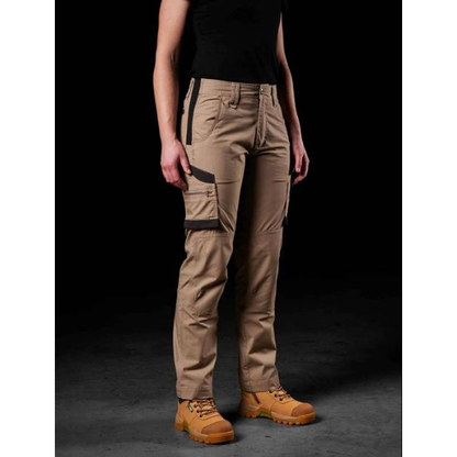 FXD WP-7W Womens Stretch Ripstop Work Pants - Khaki - Side View