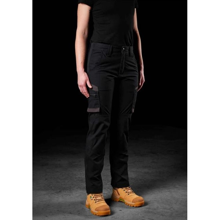 FXD WP-7W Womens Stretch Ripstop Work Pants - Black - Side View