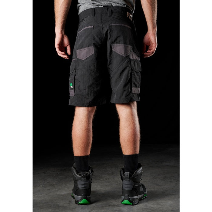 FXD LS-1 Lightweight Stretch Work Shorts - Black - Back View