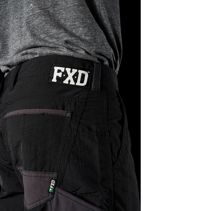 FXD LS-1 Lightweight Stretch Work Shorts - Black - Waistband Detail View