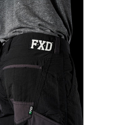 FXD LS-1 Lightweight Stretch Work Shorts - Black - Waistband Detail View