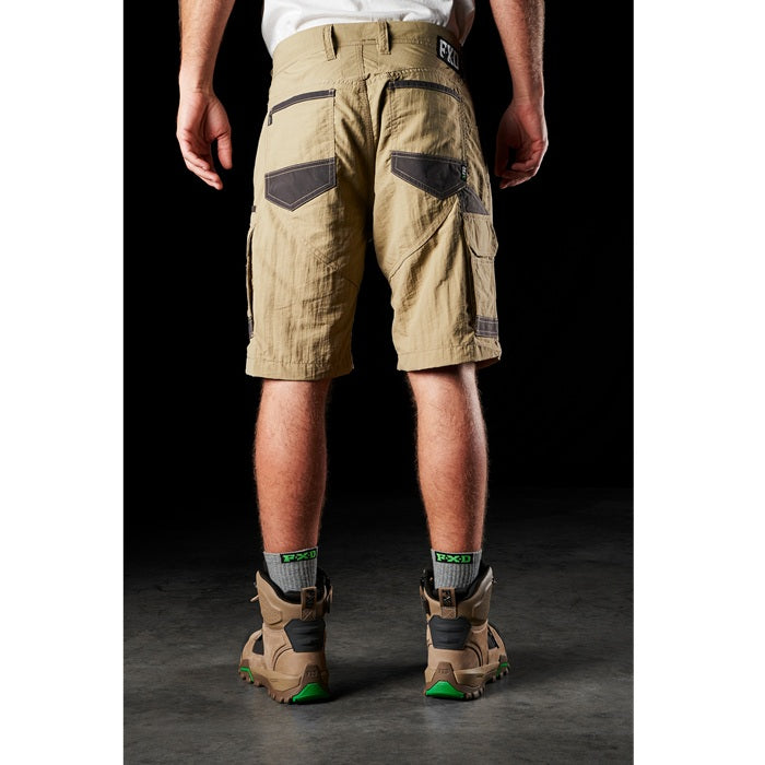 FXD LS-1 Lightweight Stretch Work Shorts - Khaki - Back View