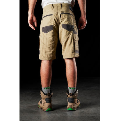 FXD LS-1 Lightweight Stretch Work Shorts - Khaki - Back View