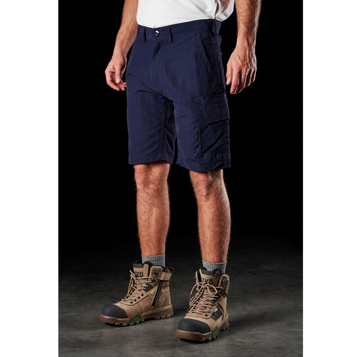 FXD LS-1 Lightweight Stretch Work Shorts - Navy - Angled Front View
