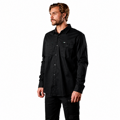 FXD LSH-1 Long Sleeve Work Shirt - Black - Alternative Side View