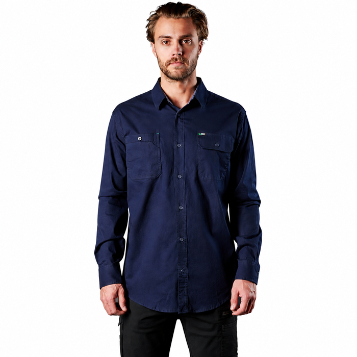 FXD LSH-1 Long Sleeve Work Shirt - Navy - Front View