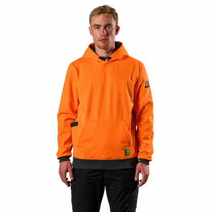 FXD WF-1 Work Fleece Hoodie - Hi Vis Orange - Front View