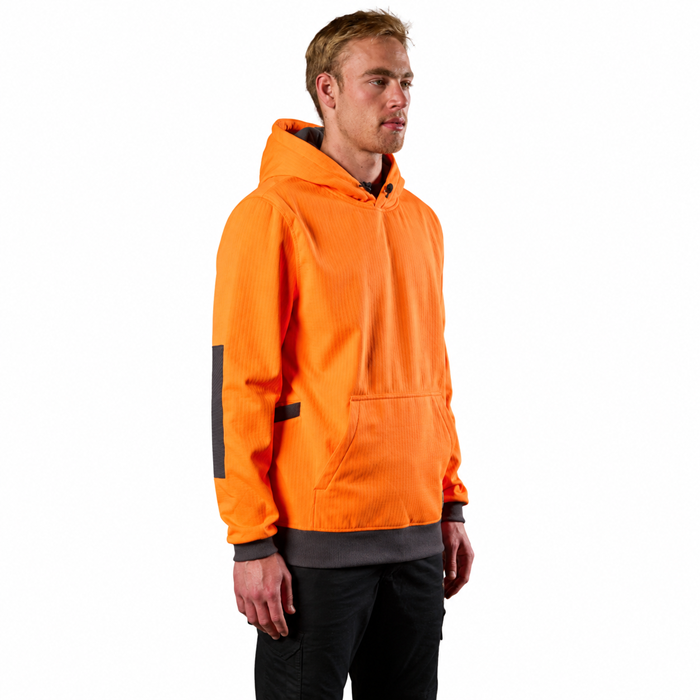 FXD WF-1 Work Fleece Hoodie - Hi Vis Orange - Side View