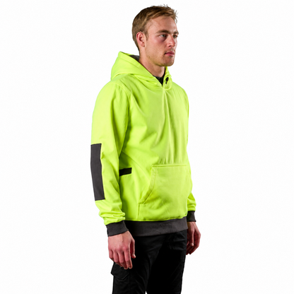 FXD WF-1 Work Fleece Hoodie - Hi Vis Yellow - Side View