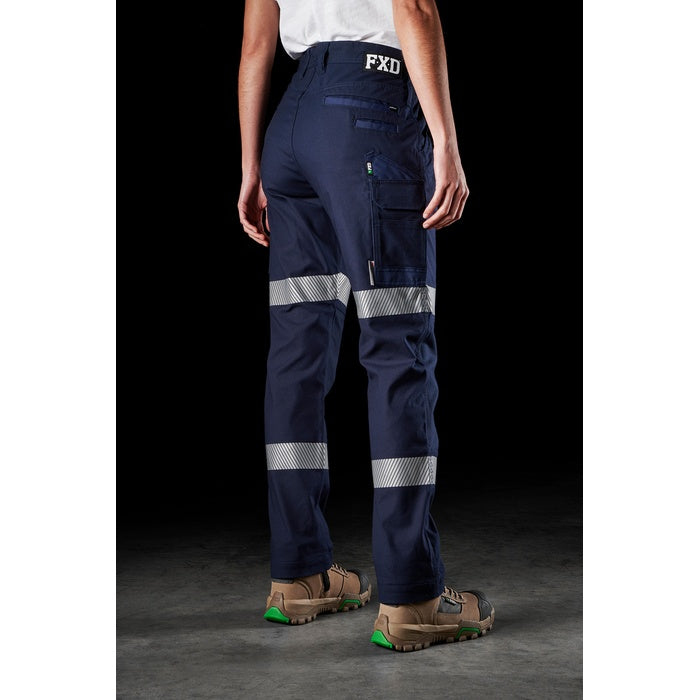 FXD WP-3WT Womens Stretch Taped Work Pant - Navy - Angled Rear View