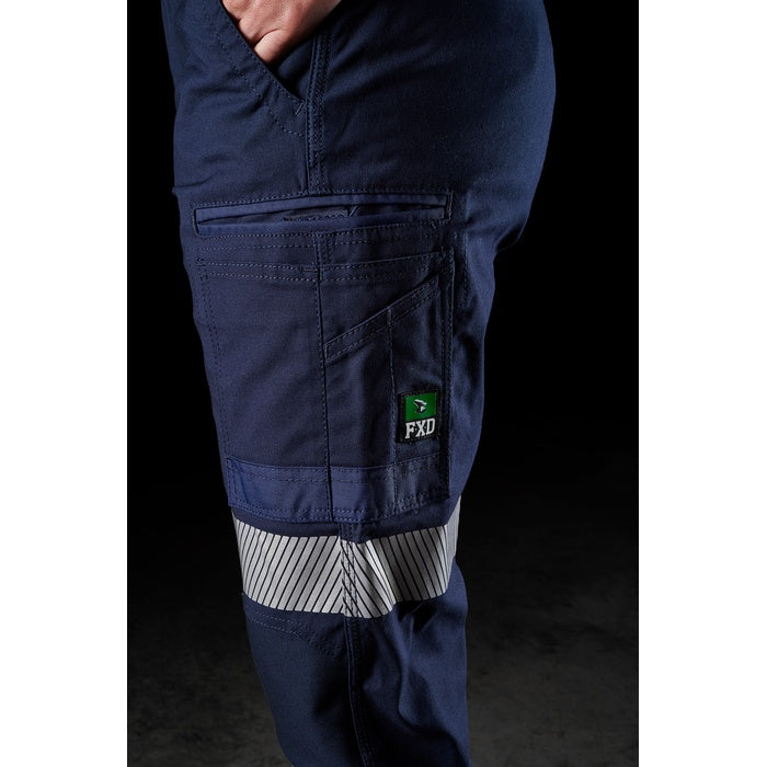 FXD WP-3WT Womens Stretch Taped Work Pant - Navy - Reflective Tape Detail View