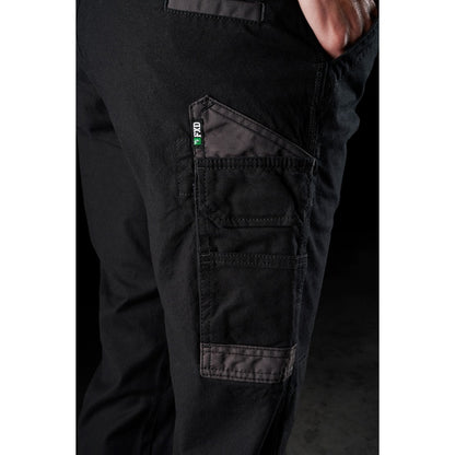 FXD WP-3W Womens Stretch Work Pant - Black - Alternative Cargo Pocket Detail View