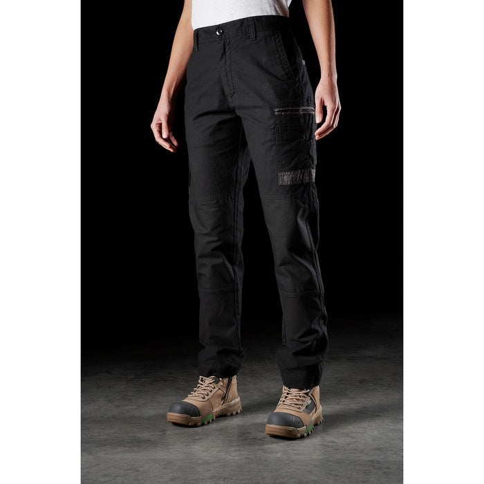FXD WP-3W Womens Stretch Work Pant - Black - Angled Front View