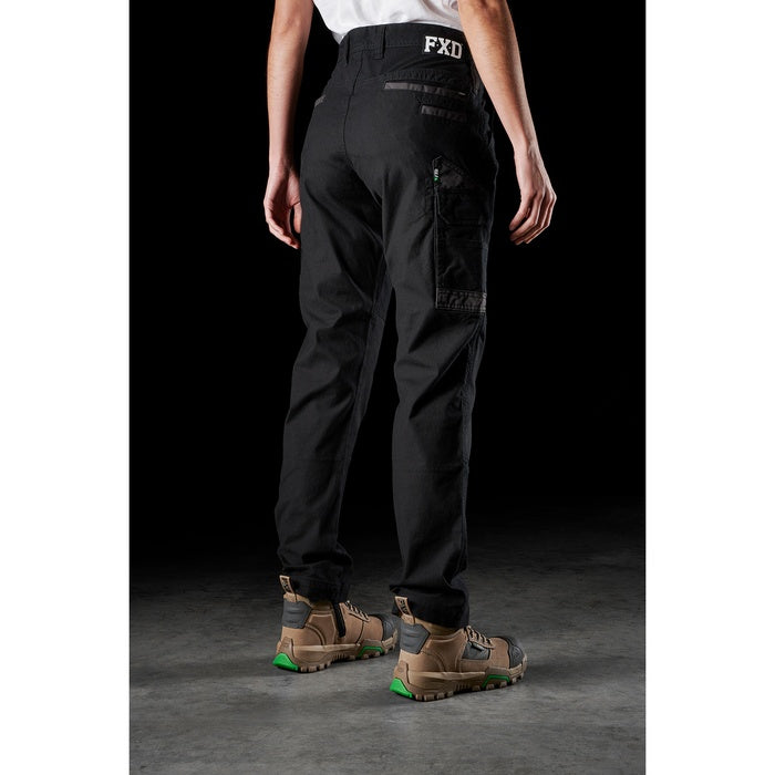 FXD WP-3W Womens Stretch Work Pant - Black - Angled Rear View