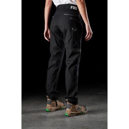 FXD WP-3W Womens Stretch Work Pant - Black - Angled Rear View