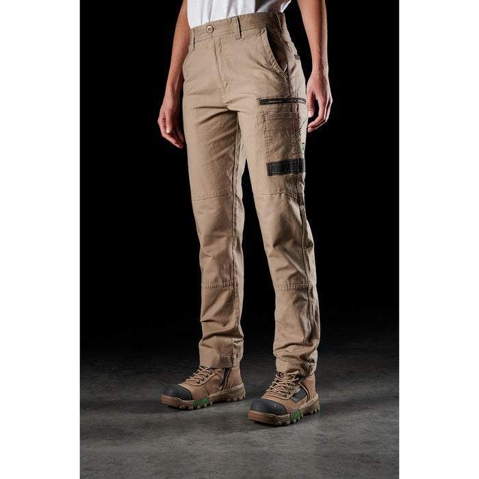 FXD WP-3W Womens Stretch Work Pant - Khaki - Angled Front View