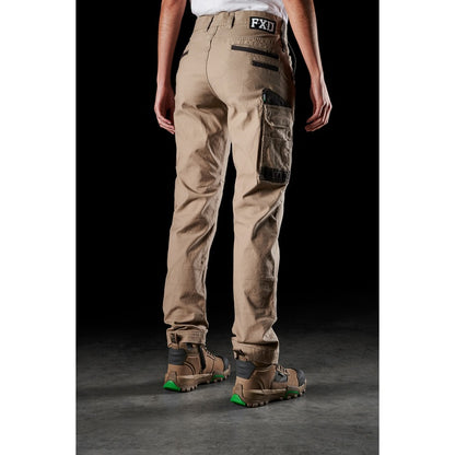 FXD WP-3W Womens Stretch Work Pant - Khaki - Angled Rear View