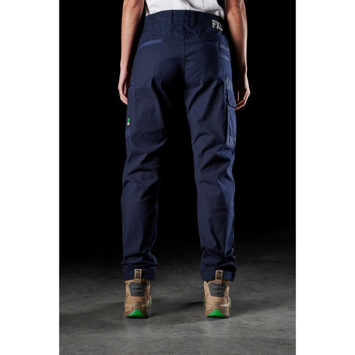 Ladies modern fit FXD WP-3W Womens Stretch Work Pant - Navy - Back View