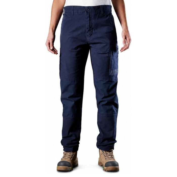 Navy Blue Side and rear pockets FXD WP-3W Womens Stretch Work Pant - Navy - Front View