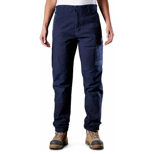 Navy Blue Side and rear pockets FXD WP-3W Womens Stretch Work Pant - Navy - Front View