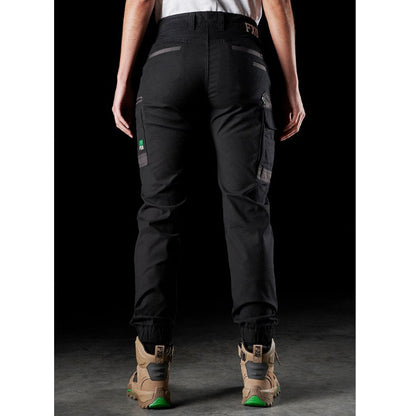FXD WP-4W Womens Stretch Cuffed Pant - Black - Back View