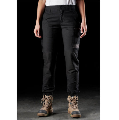 FXD WP-4W Womens Stretch Cuffed Pant - Black - Front View
