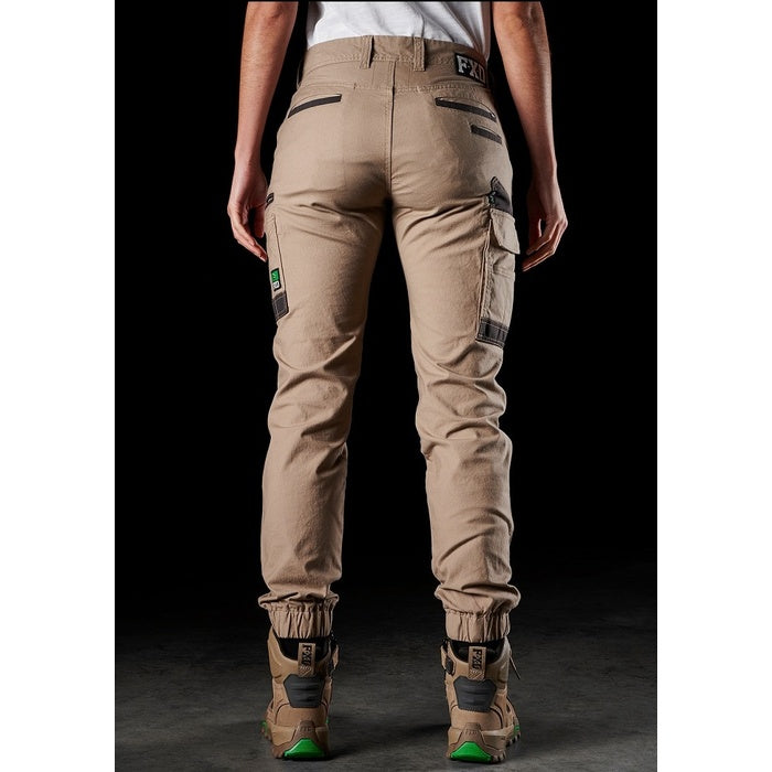FXD WP-4W Womens Stretch Cuffed Pant - Khaki - Back View