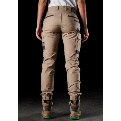 FXD WP-4W Womens Stretch Cuffed Pant - Khaki - Back View