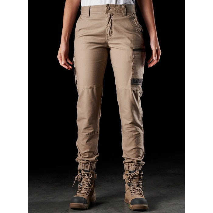 FXD WP-4W Womens Stretch Cuffed Pant - Khaki - Front View