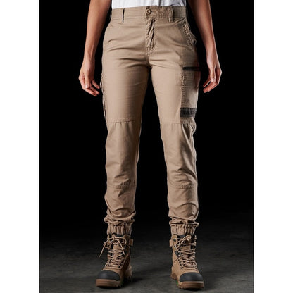 FXD WP-4W Womens Stretch Cuffed Pant - Khaki - Front View