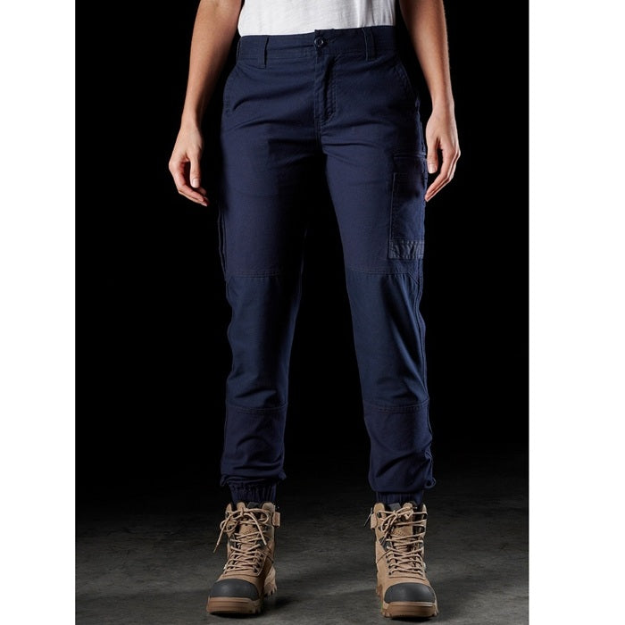 FXD WP-4W Womens Stretch Cuffed Pant - Navy - Angled Front View