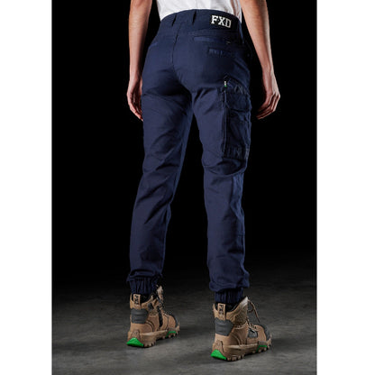 FXD WP-4W Womens Stretch Cuffed Pant - Navy - Angled Rear View