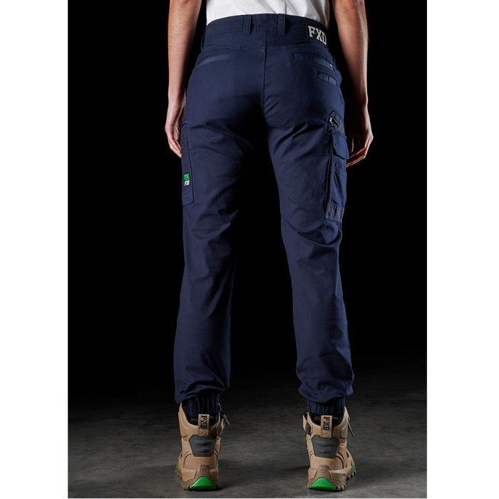 FXD WP-4W Womens Stretch Cuffed Pant - Navy - Back View