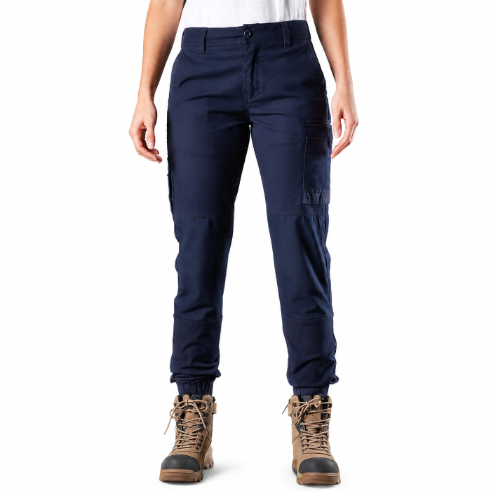 FXD WP-4W Womens Stretch Cuffed Pant - Navy - Front View