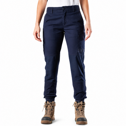 FXD WP-4W Womens Stretch Cuffed Pant - Navy - Front View