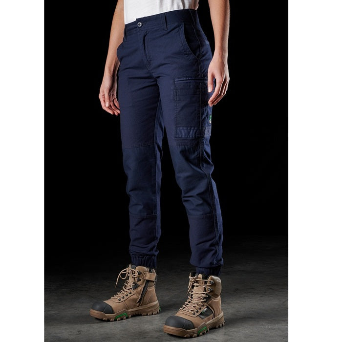 FXD WP-4W Womens Stretch Cuffed Pant - Navy - Side View